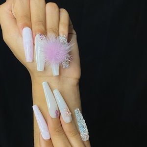 Bling out extra long coffin nails